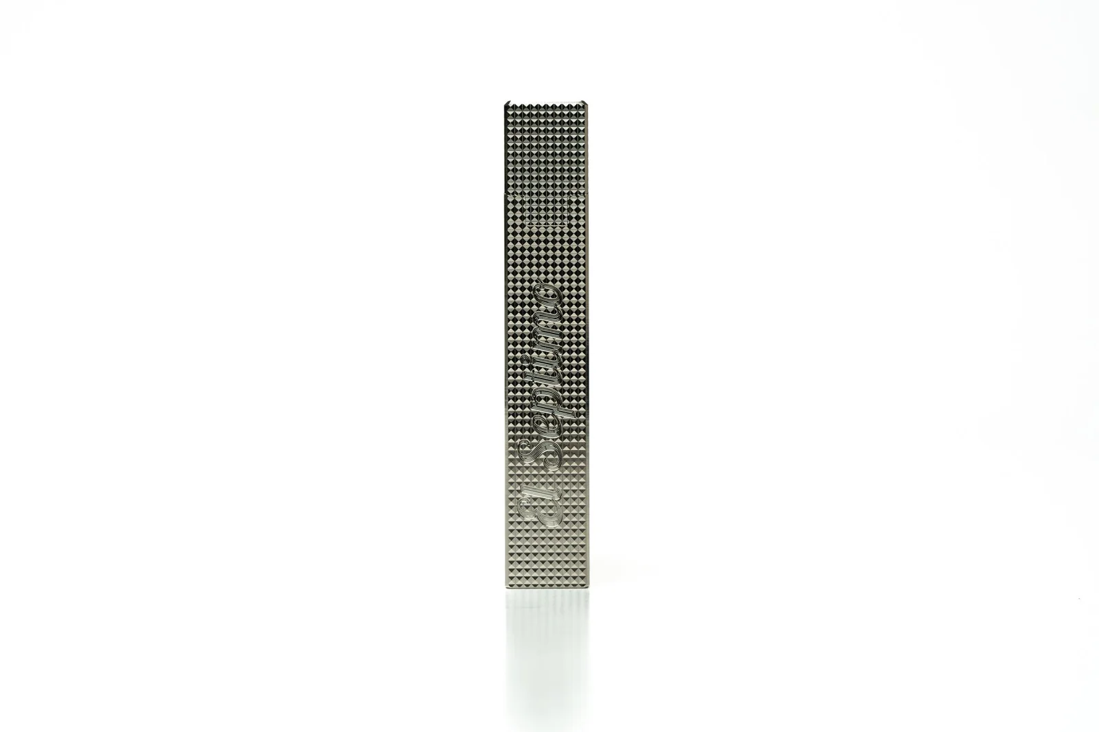 Luxury cigar lighter with diamond head guilloche pattern