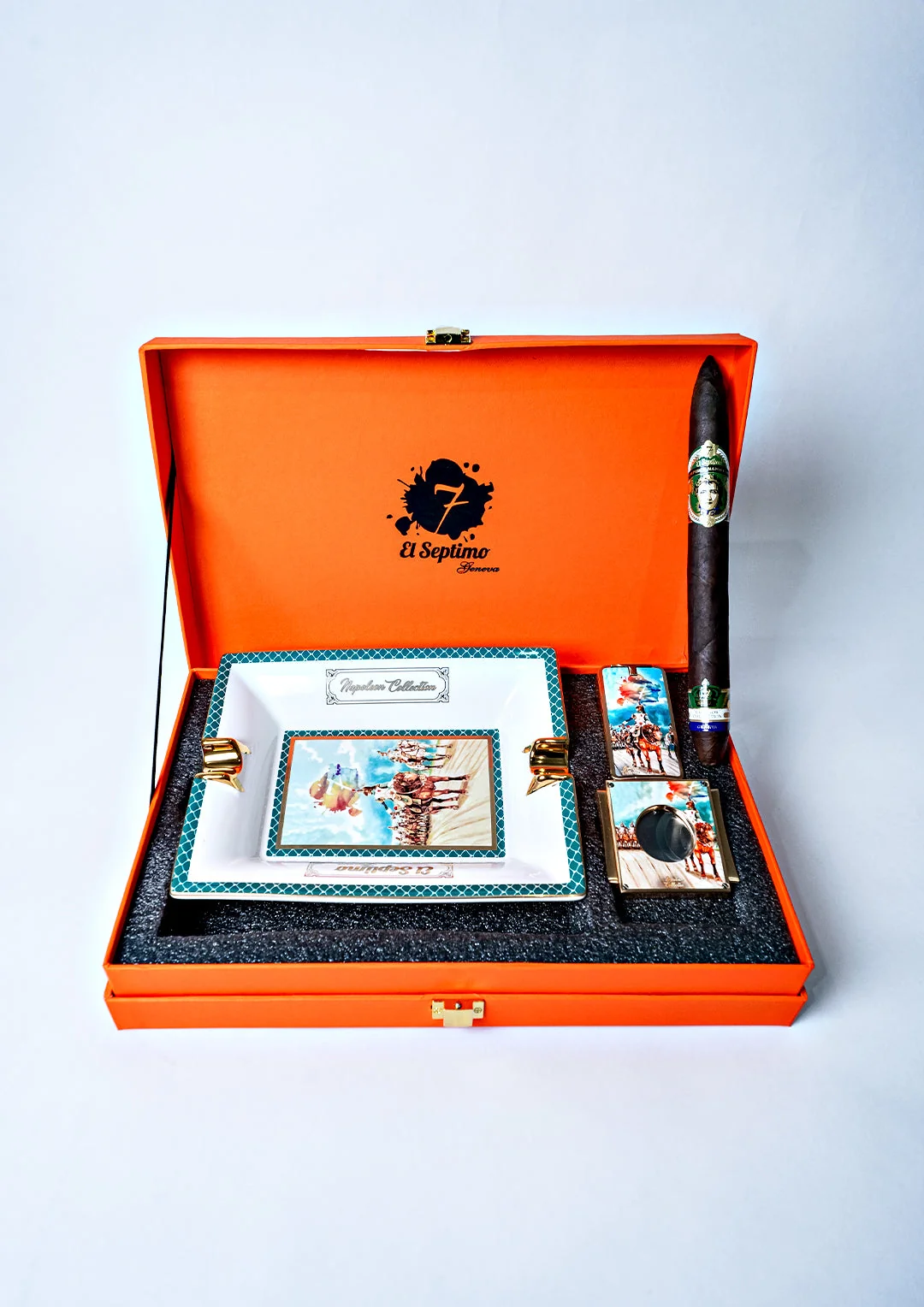 El-Septimo - Emperor Napoleon Gift Box (Ashtray, Cutter & Lighter)