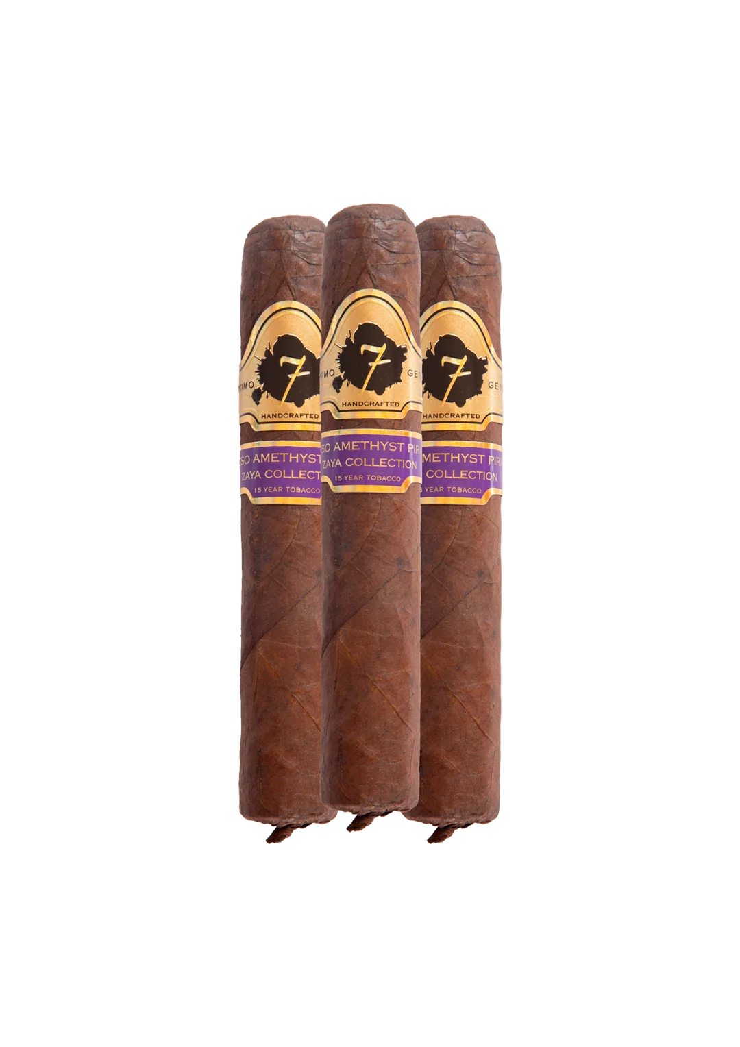 three El Septimo Kolosso Amethyst cigars